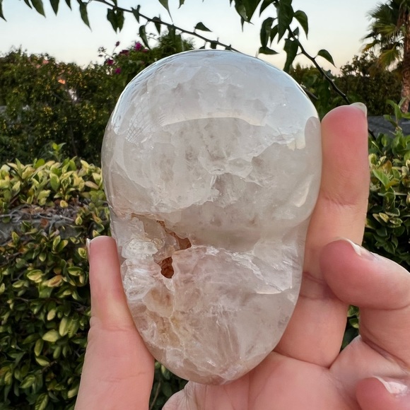 Quartzy Flower Agate Skull - Picture 10 of 10